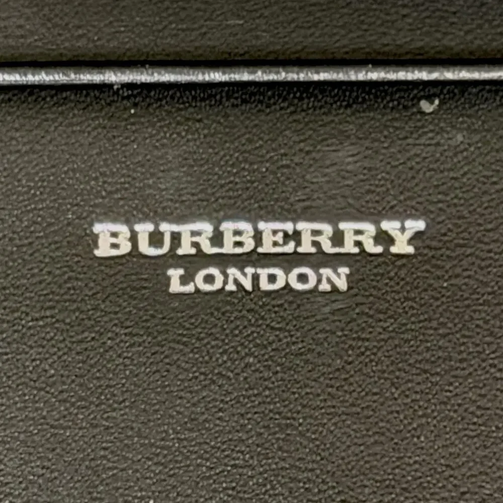 Authentic Burberry Nova Check Continental Long Wallet Black Leather Trim Luxury